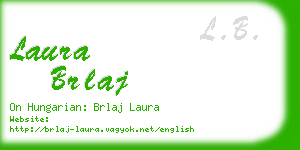 laura brlaj business card